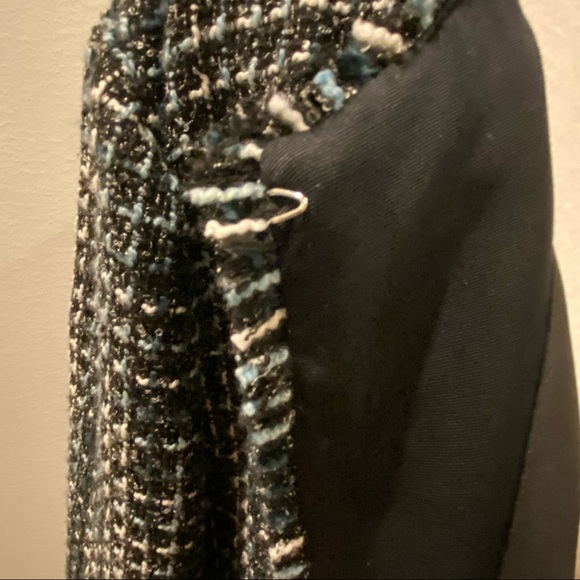 SOLD - BNWT Ann Taylor Framed Tweed Topper Coat - Size XXL - Blue Black - Picture 3 of 8